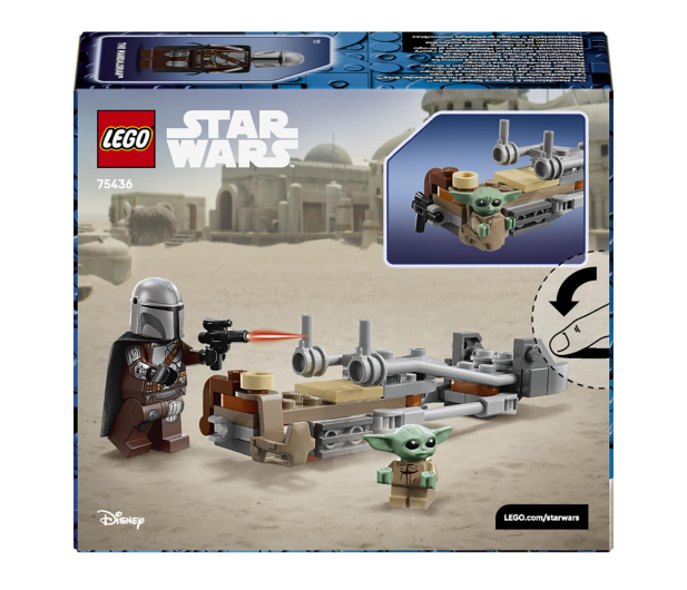 LEGO STAR WARS 75436 Śmigacz Mandalorianina i Grogu - 1473546 - zdjęcie 16